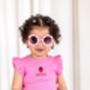 Personalised Strawberry Lace Trim T Shirt And Short Set, thumbnail 2 of 8