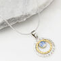 Infinity Universe Moonstone Silver And Brass Necklace, thumbnail 1 of 10