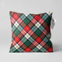 Xmas Christmas Cushion Cover With Plaid Pattern, thumbnail 1 of 8