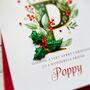 Handmade Monogramed Christmas Card For Any Recipient, thumbnail 3 of 8