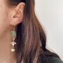 Aquamarine And Pearl Sparkle Earrings, thumbnail 1 of 4
