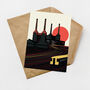 Battersea Sunset London Mini Greeting Cards. A6 Size, thumbnail 1 of 2
