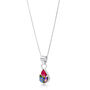 Mini Real Flower Sterling Silver Teardrop Pendant Necklace Four Options, thumbnail 4 of 12