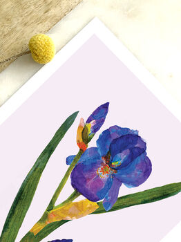 Iris Amas Botanical Eco Art Print. One Print = One Tree, 3 of 6