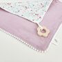Organic Baby Comforter And Wooden Teether Gift, thumbnail 5 of 9