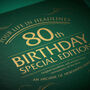 Personalised 80th Birthday Milestone Newspaper Book, thumbnail 3 of 11