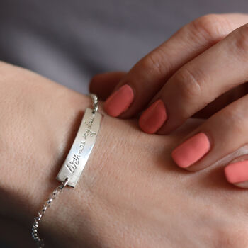 Personalised Handwriting Bracelet In Sterling Silver, 2 of 6