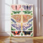Boho Botanical Butterfly Art Print, thumbnail 1 of 4