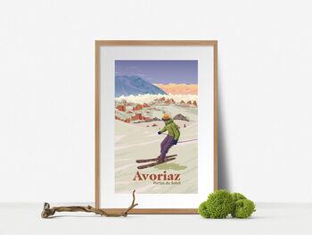 Avoriaz Ski Resort France Travel Poster Art Print, 4 of 7