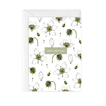 Anemone 'Happy Birthday' Botanical Card, 2 of 2