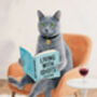 Your Own Cat Reading Book Wall Art Print | Customise Colours And Book Title, thumbnail 8 of 8