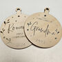 Personalised Mummy To Be Wooden Christmas Bauble, thumbnail 3 of 4