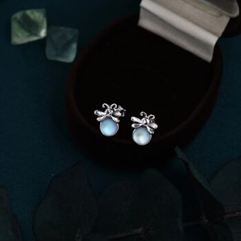 Sterling Silver Firefly Stud Earrings, 5 of 12