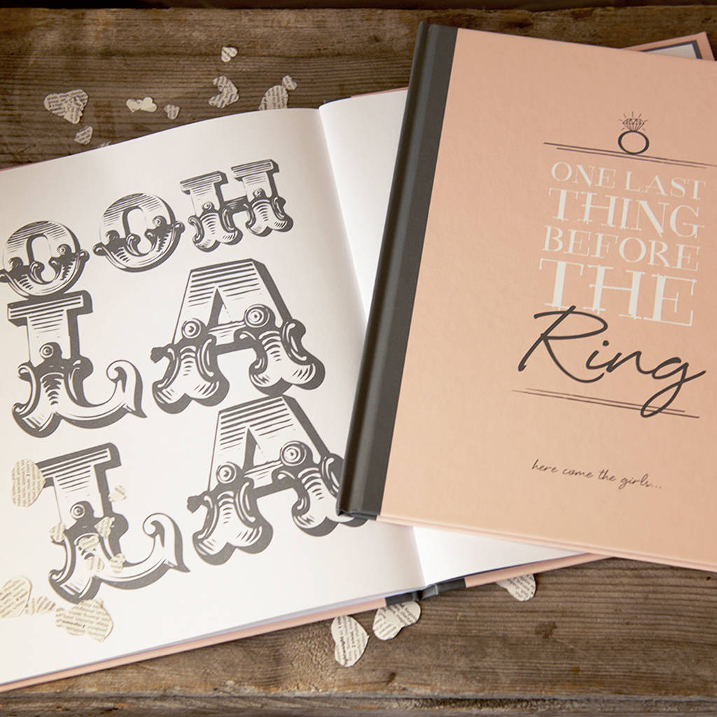 personalised hen party message book by illustries