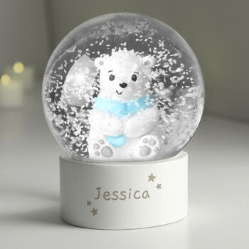 Personalised Polar Bear Snow Globe, 2 of 5