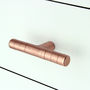 Copper Pull, T Shaped With Ridging Detail, thumbnail 5 of 10