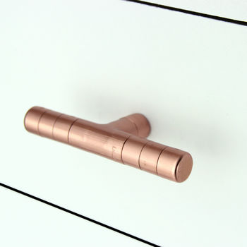 Copper Pull, T Shaped With Ridging Detail, 5 of 10