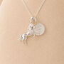 Personalised Sterling Silver And Gold Unicorn Pendant Necklace, thumbnail 3 of 12