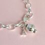 Personalised Sterling Silver Initial Charm Bracelet, thumbnail 2 of 3