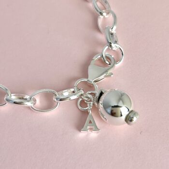 Personalised Sterling Silver Initial Charm Bracelet, 2 of 3