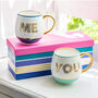Gift Boxed Pair Of You And Me Mugs, thumbnail 1 of 2