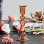 Handmade Coral Glass Candleholder, thumbnail 1 of 2