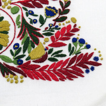 Yuletide Festive Christmas Holidays Hand Embroidery Kit, 10 of 12