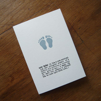 Baby Girl/Boy Footprint Card, 4 of 6
