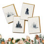 Christmas Mood Trees Seed Paper Cards Four Pack, thumbnail 1 of 2