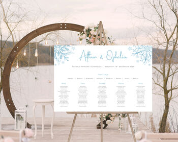 Wedding Table Plan Winter Snowflake, 3 of 6