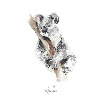 Koala Hand Painted Greetings Card, 2 of 2