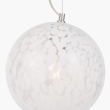 Speckled White Glass Pendant Ceiling Light, 3 of 6