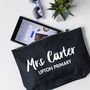 Personalised Teacher Gift Accessory Pouch Text Design, thumbnail 5 of 5