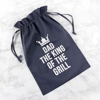 Personalised 'Dad Is King Of The Grill' BBQ Tools Set, 2 of 10