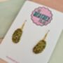 Potato Glitter Earrings / Chef Gift / Fun Food Inspired Jewellery / Handmade Accessories, thumbnail 3 of 5