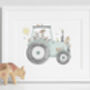 Personalised Children's Farm Tractor Nursery Art Print, thumbnail 3 of 10