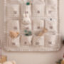 Personalised Beige Gingham Ruffle Advent Calendar Embroidered, thumbnail 5 of 9