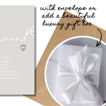 Sparkly Diamond Anniversary Heart Card, 3 of 9
