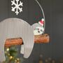 Christmas Sloth Hanging Decoration, thumbnail 3 of 3