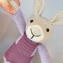 Handmade Crochet Rabbit Soft Toy, thumbnail 1 of 6