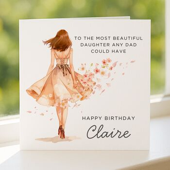 Personalised Daughter Birthday Card From Dad, 4 of 7