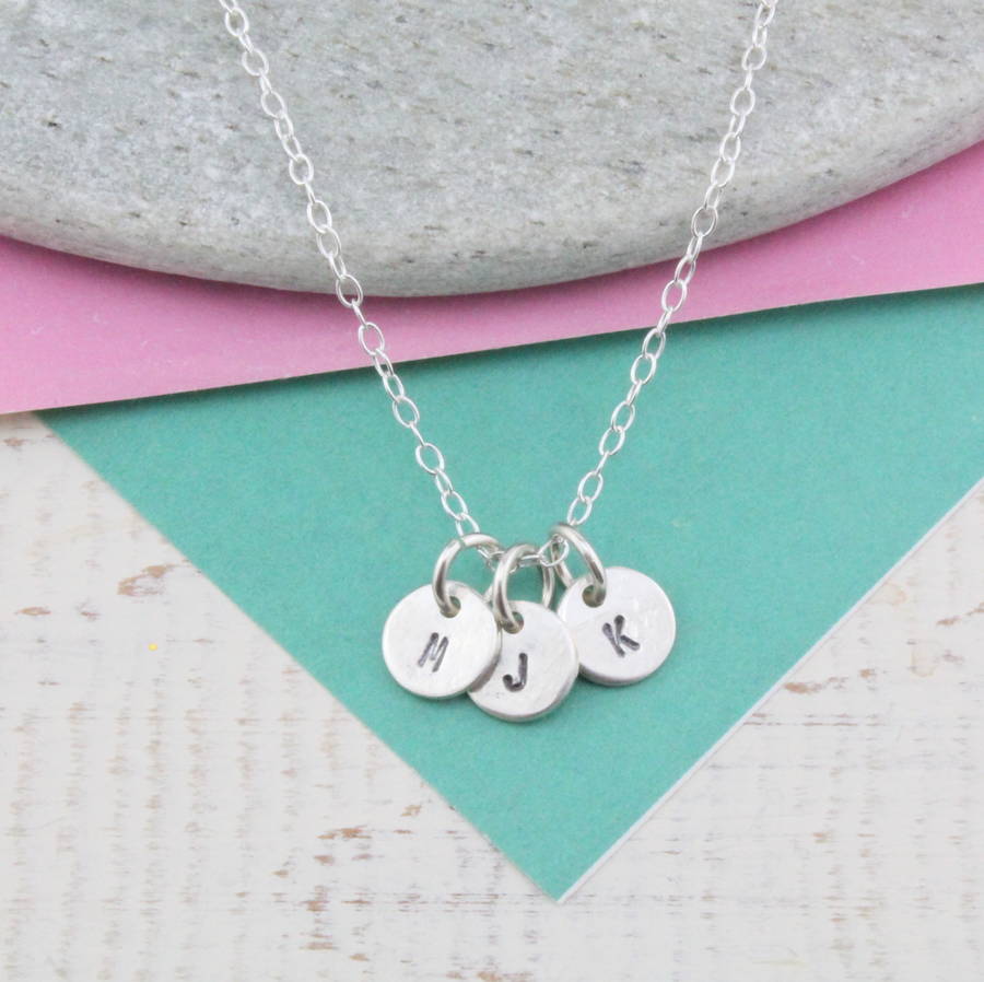 Sterling Silver Dinky Initial Pendant By Lucy Kemp Silver Jewellery