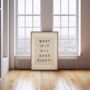 What If It All Goes Right? Wall Print | Black And Cream, thumbnail 1 of 3