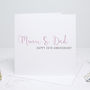 Personalised Anniversary Calligraphy Card, thumbnail 2 of 4