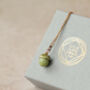 Moss Green Small Olive Acorn Necklace, thumbnail 7 of 9