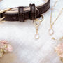 Rose Quartz Owner Necklace And Pet Collar Charm Set, thumbnail 1 of 7