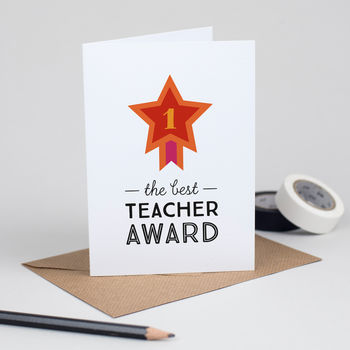 'The Best Teacher Award' Card, 2 of 3