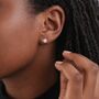 Sterling Silver Rose Stud Earrings – 6mm, thumbnail 2 of 11