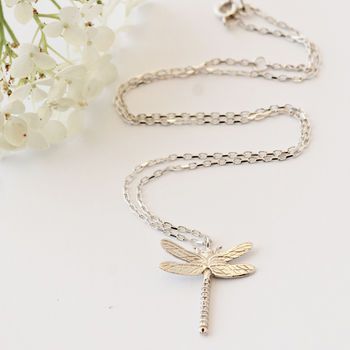 Dragonfly Necklace In Sterling Silver, 3 of 11