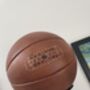 Leather Basketball And Wooden Stand, thumbnail 2 of 5